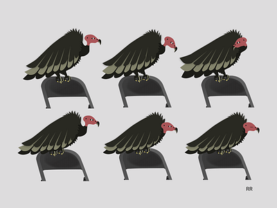 Vulture animals art buzzard design digital drawings drawing practice drawings folding chair illustration illustrator patience sleeping vector vulture