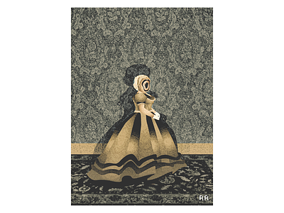 Monstrous 1800s 1800s gown art braided hair braids design fashion film film negative gown horror illustration illustrator old photograph people portrait scary sepia vector vintage