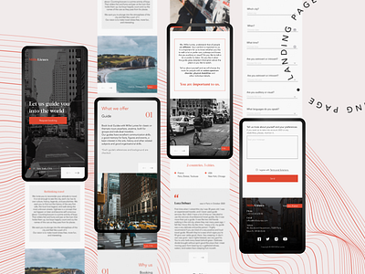 MilleLieues Guide Landing | Mobile Version agency chicago guide mobile nyc paris tour tourism tourist travel travel agency travelling ui user interface ux web
