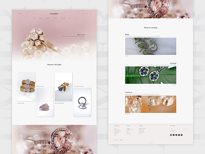 Lumière High Jewelry Concept Website adobe xd design jewellery jewelry ui user interface user interface design web web design webdesign website