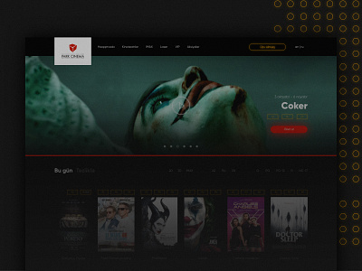 Park Cinema's Website Concept Redesign | Main Page adobe adobe xd cinema figma movies movies app ui user experience user interface ux web web design website