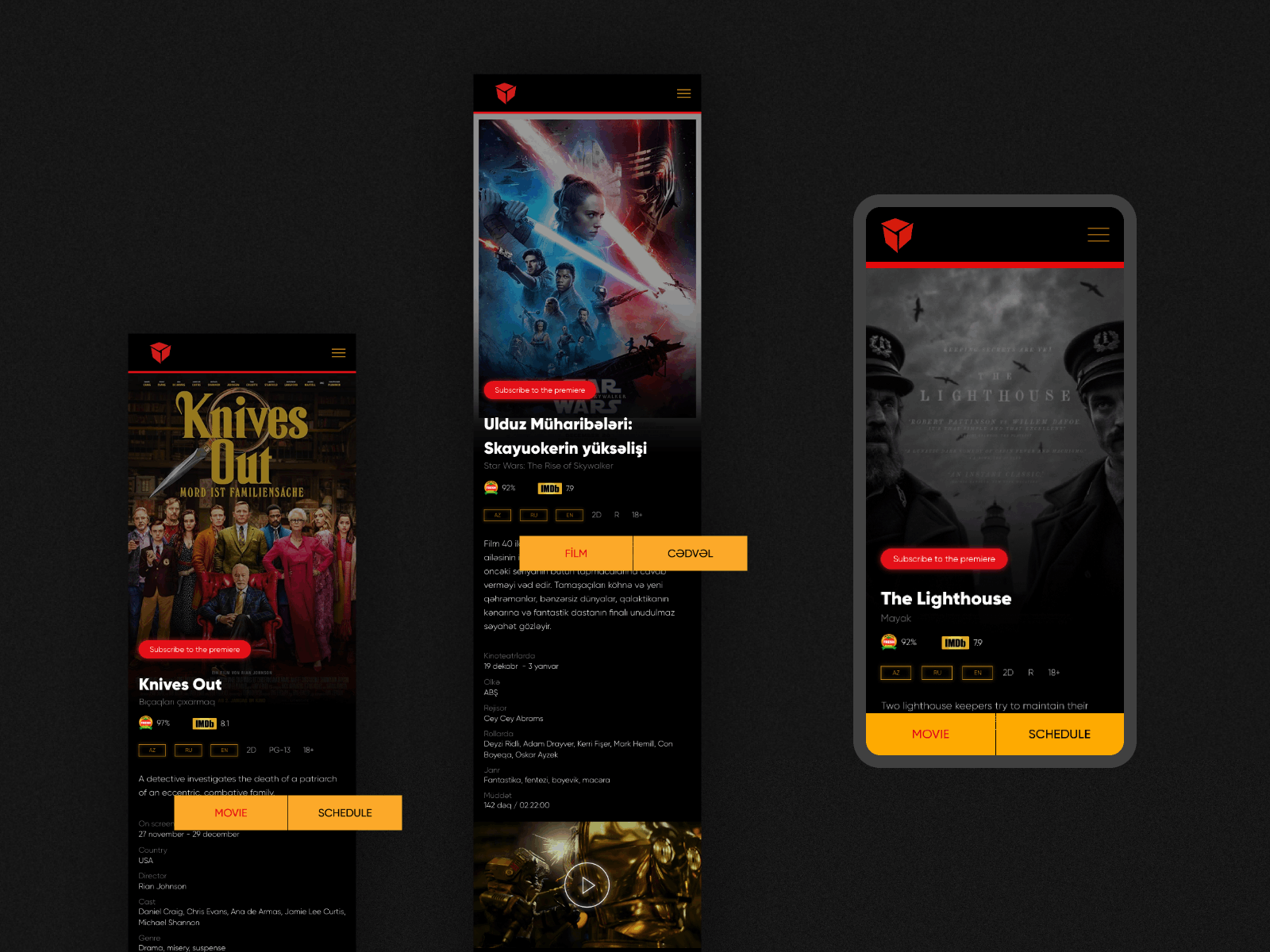 Park Cinema's App Concept Redesign | Movie Details Screen adobe adobe xd cinema figma film movie movies ui user experience user interface ux