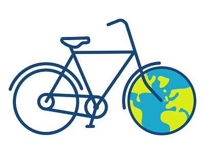 Minimalistic eco illustration bike cartoon earth eco flat icon icons illustraion illustration linear logo vector vectorart