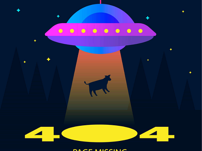 404 page UFO flatdesign gradient ufo uiux uiuxdesign vector vectorart