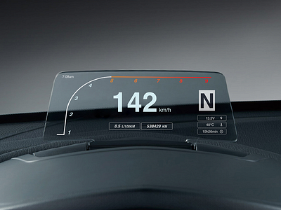 HUD car display hud simple ui