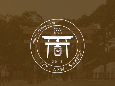 Tori Gate Badge | Welcome to Tokyo badge branding clean exploration japan line minimal typography