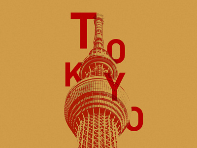 Tokyo behance duotone editorial exploration photoshop print screen typography