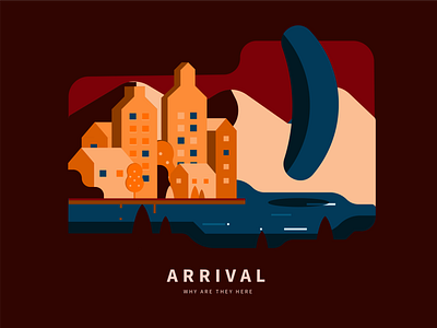 Arrival | Why Are They Here? aliens arrival movie city city illustration city landscape cityscape geometric illustration illustration design landscape illustration poster series simple simple illustration vector art vector design vector illustration