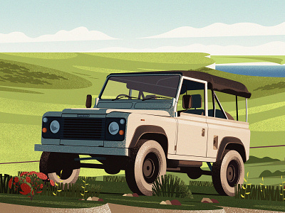 Land Rover Defender car defender illustration land rover magazine