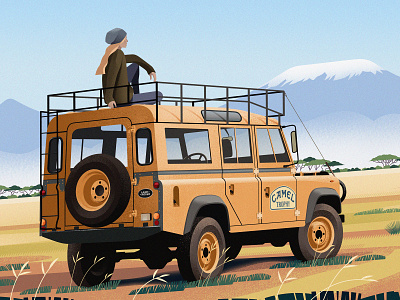 Land Rover Defender Camel Trophy car characters illustration landrover magazine