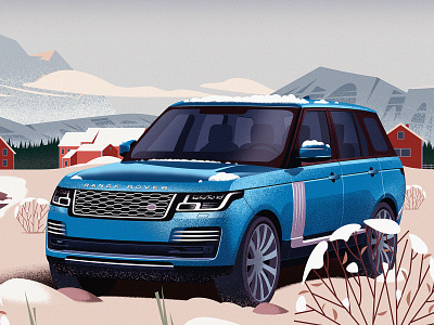 Range Rover car illustraion magazine cover rangerover