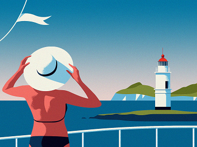 Vladivostok lighthouse characters illustration lighthouse magazine