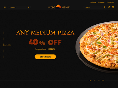 Website banner banner design branding design landing page logo offers pizza typogaphy ui ui ux ui deisgn ux design web website website banner website concept