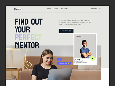 Mentors - Landing Page course creative web e learning education landing page learning online learning platform mentor mentors web design