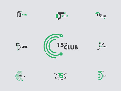 15th Club Logo brand golf green logo mark symbol