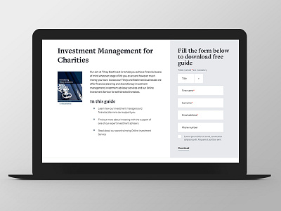 Tilney - Website Redesign download form grid investment redesign responsive ui ux