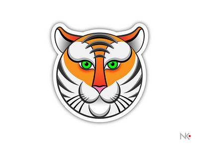 TIGER 2022 2022 adobe illustrator ai black design flat ginger illustration illustrator lesson striped tiger vector vector graphic