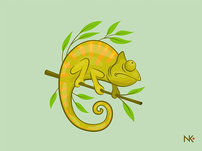 chameleon adobe illustrator ai chameleon design flat illustration illustrator vector