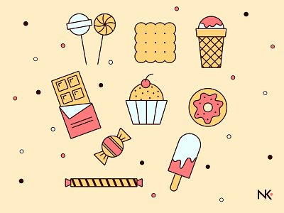 sweet icons adobe illustrator ai design flat flatdesign flaticons icons iconsdesign illustration illustrator sweet vector