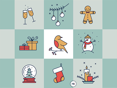 New Year Icons corel corel draw design flat flat design flat icons icon icons illustration new year new year icons