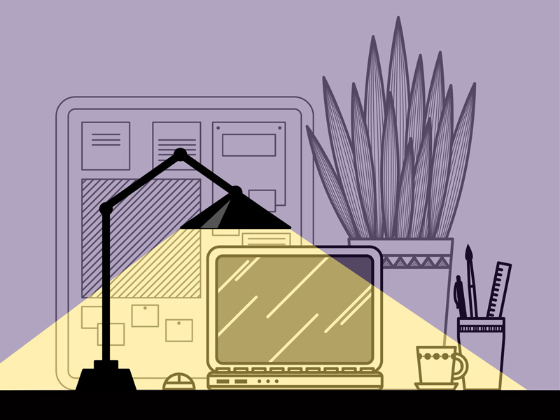Work Place design illustration workplace