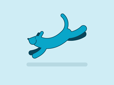 Blue Dog blue dog dog icon illustration