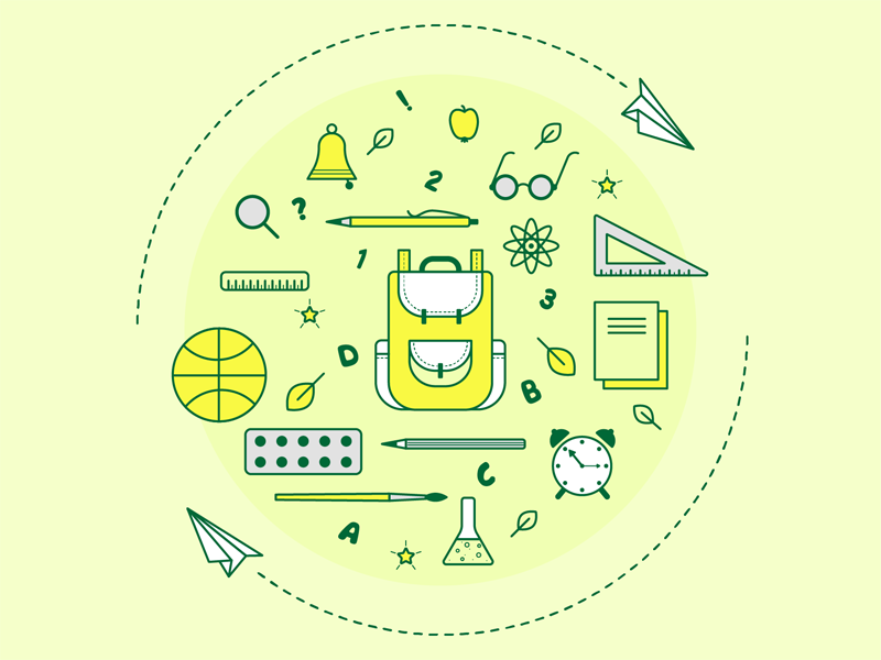 School Icons illustrator illustration design icons back to school school icons school