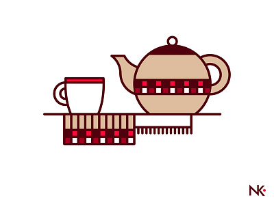 tea ai design flat icons illustration illustrator logo red tea tea cup vector white