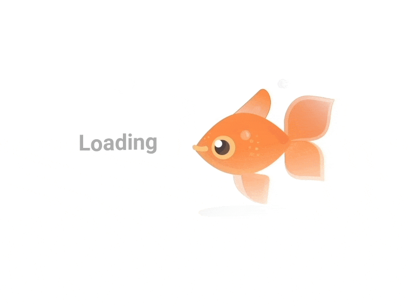 Loading Fish Animation (Lottie) after effects animation bodymovin bubbles fish loader loading lottie