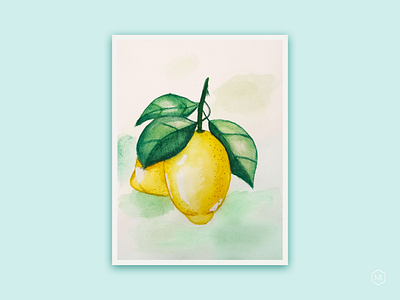 lemon fruit watercolor