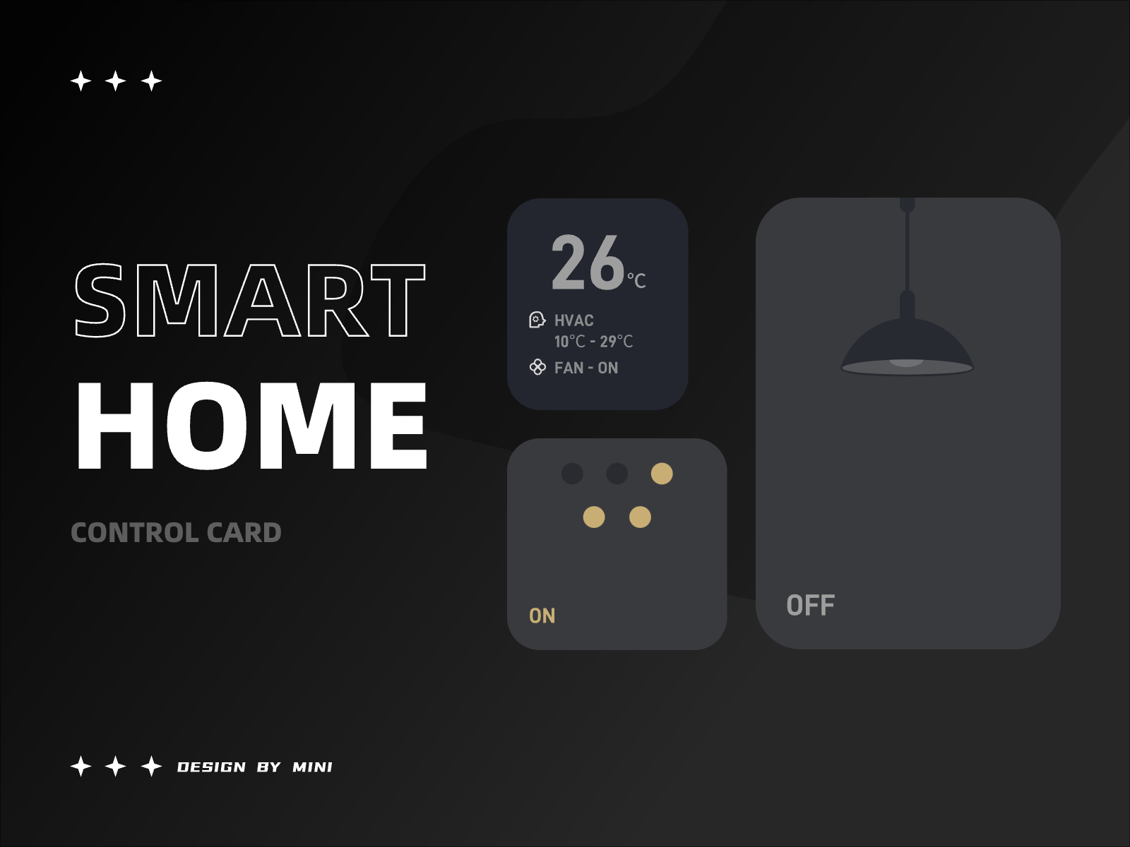 SMART home card smart home switch ui 灯