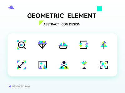 The geometric element icon app icon illustration ui 几何元素 设计