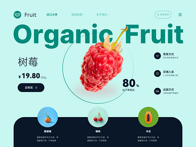 水果网页设计 branding ui 水果 网页 设计