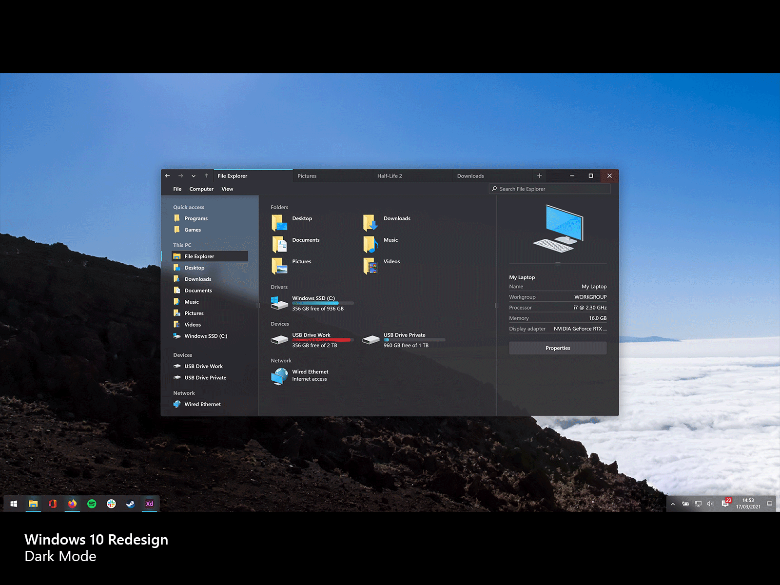 Windows 10 Redesign Dark/Light