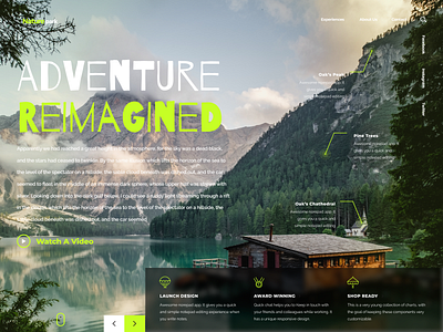 Nature Park Landing Page adventure green landing page mountain nature tree website