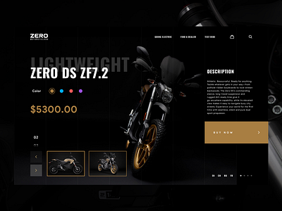 Motorcycle product page