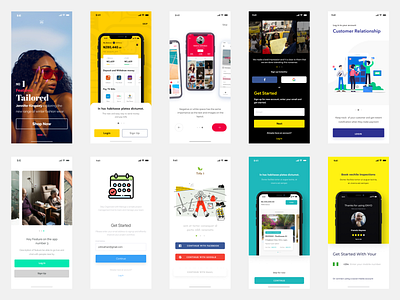 Onboarding Screens app figma illustration login onbaording onboarding onboarding screens ui ui design