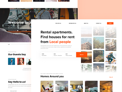Rent Local Apartments apartments figma homepage landing rent website
