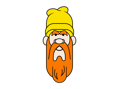 Red Beard in a Beanie cartoon cartoon character cartoon illustration figma illustration illustration art illustration design illustration digital illustrations orange yellow
