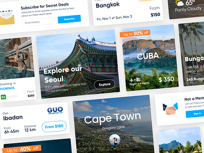 Visual Cards for a Tourism Platform