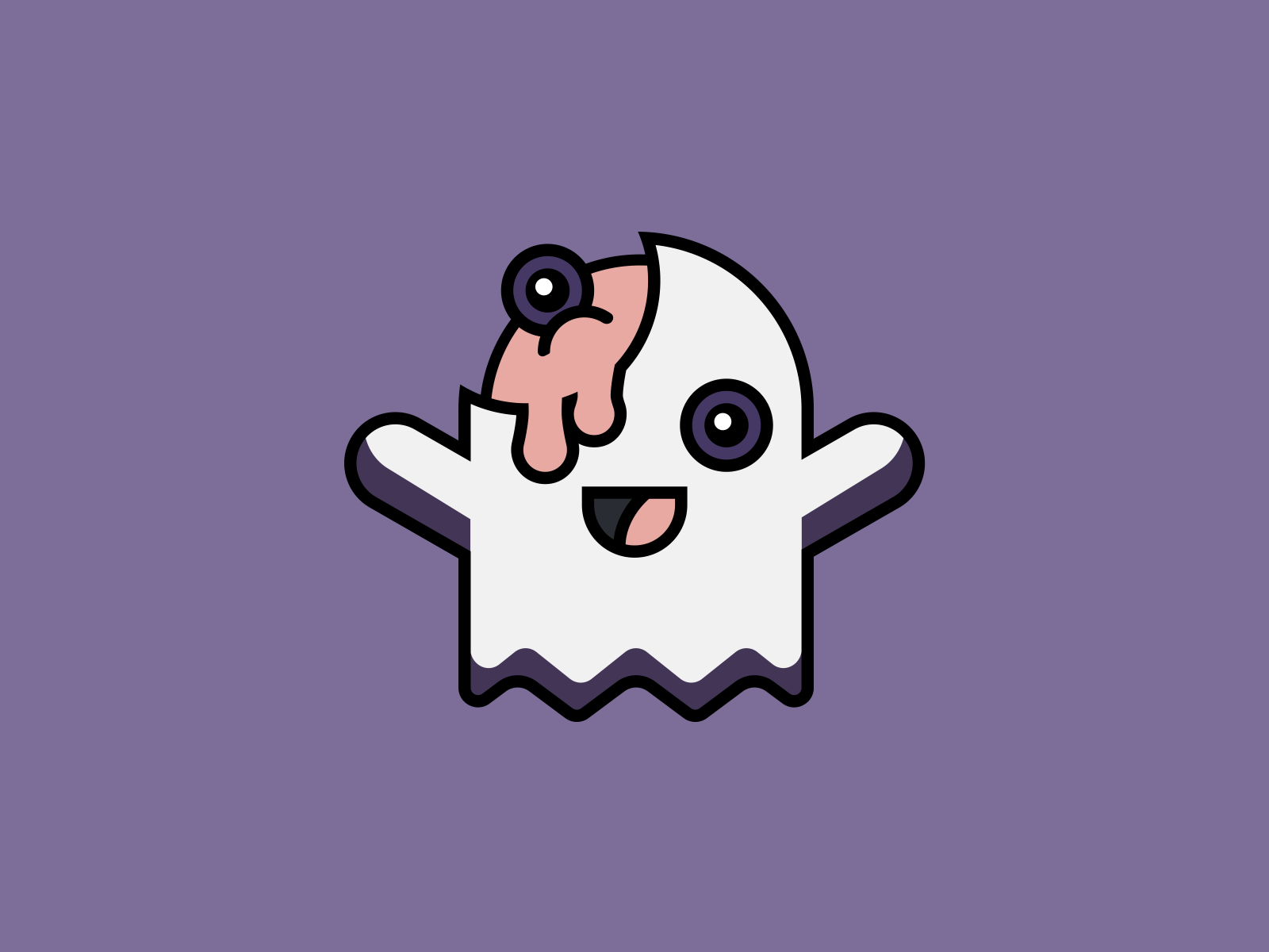 Happy Ghost Zombie by Commissioner of Design™ on Dribbble