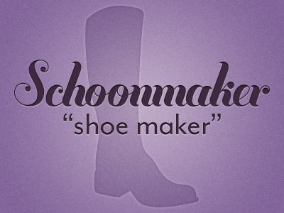 Schoonmaker lastname shoes surname