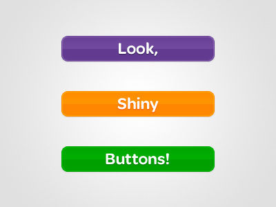 Shiny Buttons buttons green orange purple shiny