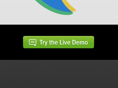 Try the Live Demo button green pictos proxima nova condensed white