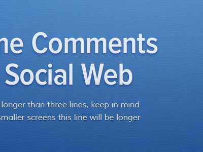 Comments Social Web blue callout header hero pattern transparency wave