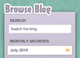 Browse Blog purple sidebar