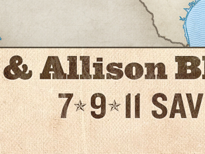 & Allison B brown invitation paper save the date texture typography wedding