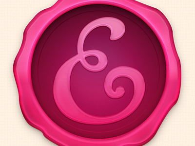 Final E, Take 2 hot pink logo pink seal stamp wax