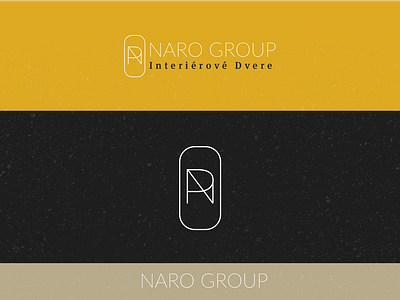 Naro Group brand branding doors logo mustard retro