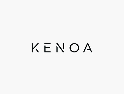 Kenoa marketing agency brand branding custom type design logo logo design logotype marketing agency minimal simple travel wordmark